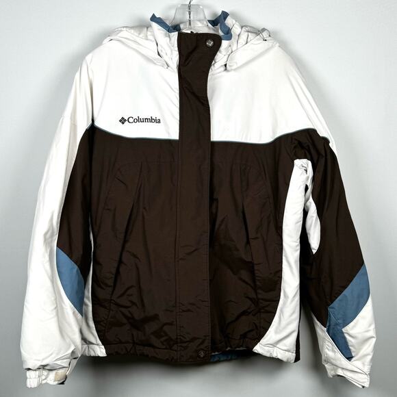 Vintage 90s Columbia Sportswear Full Zip Color Block Waterproof Ski Jacket Sz M - Picture 1 of 8